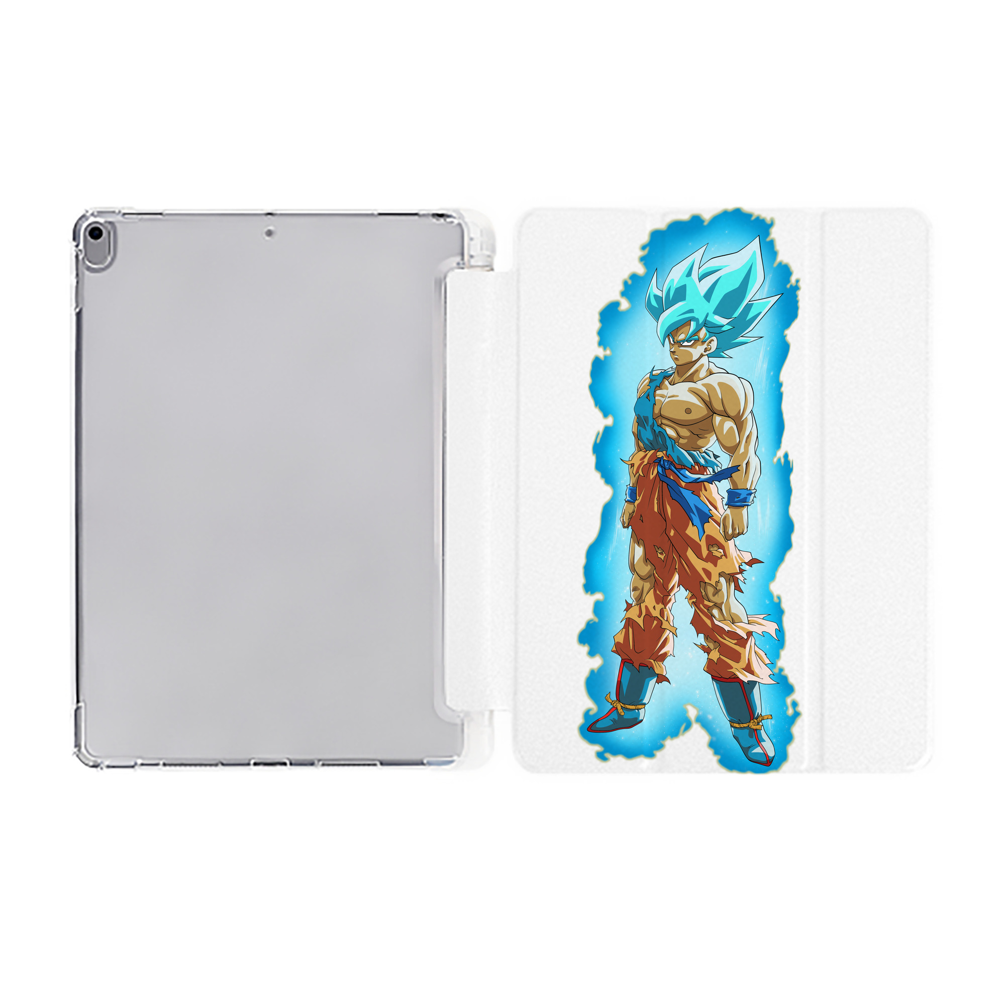 （画像用） ドラゴンボール 孫悟空（そん ごくう）Son Goku カカロット DRAGON BALL Kakarotto IPad ケース ペン収納付き 三つ折りスタンド PUレザー×シリコン 対応機種9.5/10.5/10.9インチ
